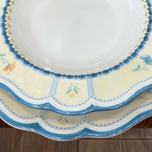 Set of 2 Lenox Provencal Garden Provencal Blossom Dinner Plate Soup Pasta Bowl - Picture 2 of 10
